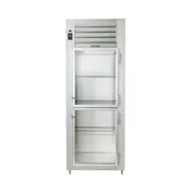 Traulsen G17004P 30" 1-Section Pass-Thru Refrigerator w/ 4 Half Glass-Solid Doors (left hinged), R-450A, 25.3 cu. ft. 1 image