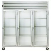 Traulsen G32012 76" Reach-In Refrigerator w/ 3 Glass Doors (hinged right/right/right), Top Mount, 70.67 cu. ft. 1 image