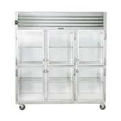 Traulsen RHT332N-HHG 76" 3-Section Reach-In Refrigerator w/ 6 Glass Half-Doors, Remote, 70.67 cu. ft. 1 image