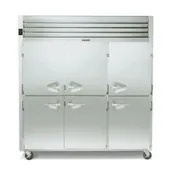 Traulsen RHT332W-HHS 86" Thre Section Reach-In Refrigerator w/ 6 Solid Half-Doors, Remote, 77.45 cu. ft. 1 image