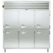 Traulsen RHT332WUT-HHS 86" Three Section Reach-In Refrigerator w/ 6 Solid Half-Doors, Top Mount, 77.45 cu. ft. 1 image
