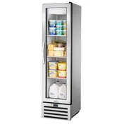 True T-11G-HC~FGD01 19" 1-Section Reach-In Refrigerator w/ Glass Door, Bottom Mount, Stainless Steel Front-Aluminum Sides 1 image