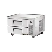True TRCB-36-HC 36" 2 Drawers Refrigerated Chef Base, Stainless Steel Top w/ V Edge 1 image