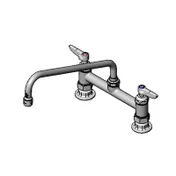 T&S Brass B-0221-CR-K-F10 Pantry Faucet, Double, Deck Mount, 8" Centers 1 image
