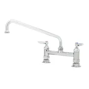 T&S Brass B-0221-CR Faucet, Cerama Cartridges, Deck Mixing Faucet 1 image