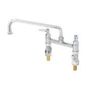 T&S Brass B-0221-KK Pantry Faucet, Double, 12" Swing Nozzle, Deck Mount 1 image
