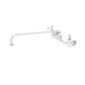 T&S Brass B-0230-CC Sink Mixing Faucet, 18" Swing Nozzle, Wall Mounted 1 image