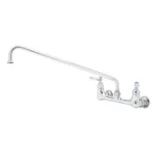 T&S Brass B-0230 Sink Mixing Faucet, 18" Swing Nozzle, Wall Mounted 1 image