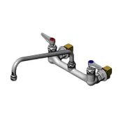 T&S Brass B-0231-CR-K-F15 Mixing Faucet, Wall Mount, 8" Adjustable Centers 1 image