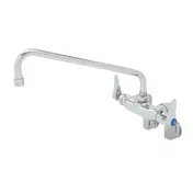 T&S Brass B-0236-CR-EK Double Pantry Faucet, Splash/Wall Mount 1 image