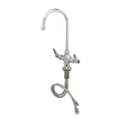 T&S Brass B-0300-VR4-WS Double Pantry Faucet, Deck Mount, Single Hole Base 1 image