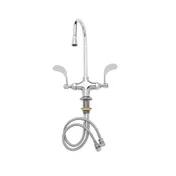 T&S Brass B-0300-VR4 Double Pantry Faucet, Deck Mount, Single Hole Base 1 image