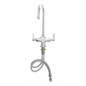 T&S Brass B-0300 Double Pantry Faucet, Deck Mount, Single Hole Base 1 image