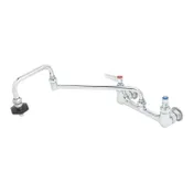 T&S Brass B-0597-LF20 Pot Filler Faucet, Wall Mount Mixing Faucet, 8" Centers 1 image