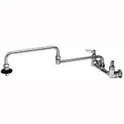 T&S Brass B-0598 Pot Filler Faucet, Splash-Mounted, 8" Centers, Double-Jointed 1 image