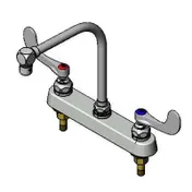 T&S Brass B-1149 Faucet Workboard, Deck Mount, 8" Center, Swing Gooseneck 1 image
