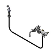 T&S Brass B-1157 Faucet Workboard, 8" Swing Nozzle, Splash Mounted, Bronze Body 1 image