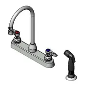 T&S Brass B-1172-07-133X Faucet Workboard, 8" C/C, 6" Gooseneck 1 image