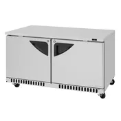 Turbo Air TUR-60SD-FB-N 60" 2-Section Undercounter Refrigerator w/ 2 Doors, 14.8 cu. ft. 1 image