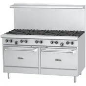 Garland US Range U60-10RR 60" Gas Restaurant Range w/ (10) Open Burners, (2) Standard Ovens, 396.000 BTU 1 image