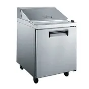 U-Star USSL-1D 27" One Section Salad/Sandwich Prep Table w/ 1 Door, 6 Pan, 6 cu. ft. 1 image