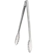 Winco UT-12 12" Stainless Steel Heavy Weight Utility Tongs 1 image