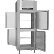 Victory FSA-1D-S1-EW-PT-HD-HC 31" 4-Half Solid Door Pass-Thru Freezer, 1-Section, Top Mounted, 26 cu. ft., Stainless Steel 4 image