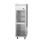 Victory VERSA-1D-HG-HC 26" 1-Section Reach-In Refrigerator w/ 2 Glass Half Doors, Aluminum Interior, 21.66 cu. ft. 3 image