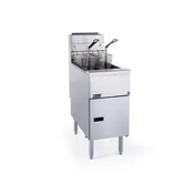 Pitco VF-35S 15" Full Pot Floor Model Gas Fryer w/ 35 lbs Capacity, 2 Twin Baskets, Millivolt Control 3 image