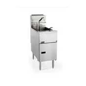 Pitco VF-35S 15" Full Pot Floor Model Gas Fryer w/ 35 lbs Capacity, 2 Twin Baskets, Millivolt Control 4 image