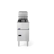Pitco VF-35S 15" Full Pot Floor Model Gas Fryer w/ 35 lbs Capacity, 2 Twin Baskets, Millivolt Control 5 image