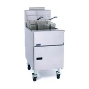 Pitco VF-65S 19" Full Pot Floor Model Gas Fryer w/ 65 lbs Capacity, 2 Twin Baskets, Millivolt Control 3 image