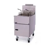 Pitco VF-65S 19" Full Pot Floor Model Gas Fryer w/ 65 lbs Capacity, 2 Twin Baskets, Millivolt Control 5 image