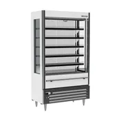 Beverage Air VMHCSL-18-1-W 47" White Slim Open Air Merchandiser, 5 Shelves, Vertical Case, 23 cu. ft. 1 image