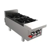 Venancio USA G12CT-12B 12" Countertop Heavy Duty Gas Hotplate with (2) Burners, Manual Control, 44.000 BTU 1 image