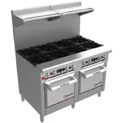 Venancio USA G722CO-72B 72" Gas Restaurant Range w/ (12) Open Burners, (2) Convection Ovens, 334.000 BTU 1 image