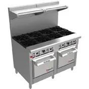 Venancio USA G722ST-72B 72" Gas Restaurant Range w/ (12) Open Burners, (2) Standard Ovens, 334.000 BTU 1 image