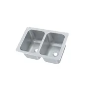 Vollrath 102-1-2 Drop-In Sink, Two Compartment 1 image