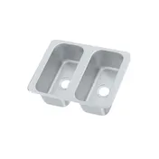 Vollrath 12065-2 Vending Cart Drop-In Sink, Two Compartment 1 image