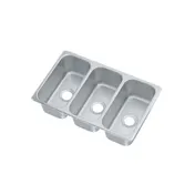 Vollrath 12065-3 Vending Cart Drop-In Sink, Three Compartment 1 image