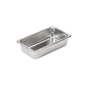 Vollrath 30342 Super Pan V Food Pan, 1/3 Size, 4" Deep, 4.1 Qt, 22 Gauge, 300 Series Stainless Steel 1 image
