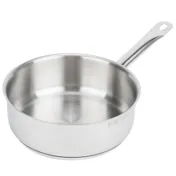 Vollrath 3801 Optio Saute' Pan, 2-1/2 Quart, 7.88" Dia., 3.13" Deep, Stainless Steel, Natural Finish 1 image