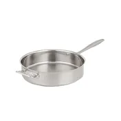 Vollrath 47747 Intrigue Steel Sauté Pan, 9-1/2 Quart, 14-1/16" Dia, 3-1/2" Deep, Aluminum Clad Bottom 1 image