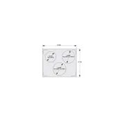 Vollrath 8250614 Miramar Double Template, SS,3 Round Cutouts,Fits 49410/49413/49411,21-1/8"x25-3/4" 1 image