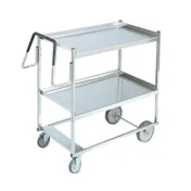 Vollrath 97200 Heavy-Duty Stainless Steel 2-Shelf Utility Cart w/ 20" x 30" Shelves 1 image