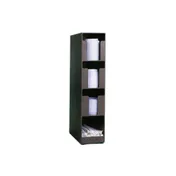 Vollrath CTL-3VS Vertical 3-Pocket Lid & Straw Dispenser, 24 3/4"H x 5 1/2"W x 13"D, Plastic, Black 1 image
