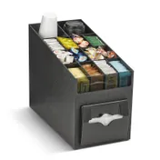 Vollrath CTNO-06 Napkin Dispenser, 9-1/16"Wx19-1/4"Dx15-3/16"H, 100 5"x6-1/2", Black Acrylic, USA 1 image