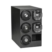 Vollrath K58804 LidSaver3 Black ABS Dispenser 13-3/4"W x 23-3/8"D x 23-3/4"H 3 Cups 2 Lids 1 Straw 1 image