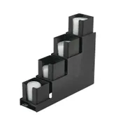Vollrath VL-4 Countertop Lid Dispenser, Black, ABS Plastic, 2- 4-1/8\", 2-4 7/8\" Compartments 1 image