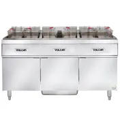 Vulcan 3ER50AF Multiple Battery Electric Fryer with Built-In Filter, (3) 50 lbs Fryers 1 image